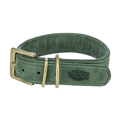 Trixie collare per cani in pura pelle verde salvia
