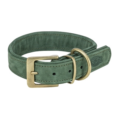 Trixie collare per cani in pura pelle verde salvia