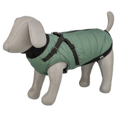 Trixie cappotto per cani pontis con pettorina verde salvia
