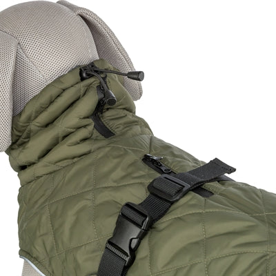 Cappotto per cani Trixie - verde oliva 50 cm - impermeabile, fodera in pile, regolabile