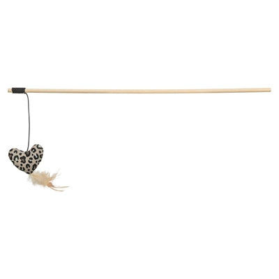 Trixie canna per gatti in cotone cuore di legno con erba gatta