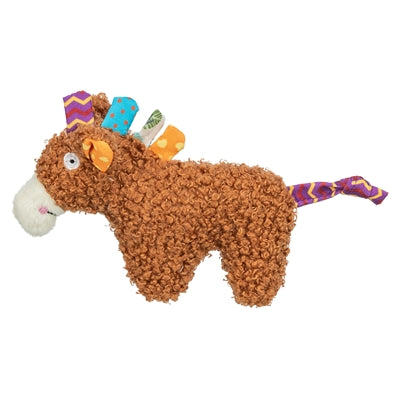 Trixie cavallo di peluche con erba gatta marrone