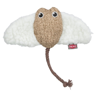 Trixie peluche in tessuto razza con erba gatta bianca beige