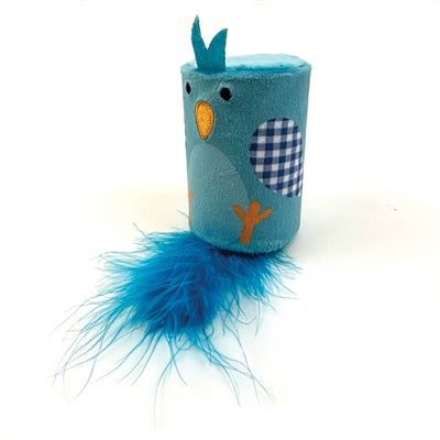 Happy pet tabby patch uccello sonaglio e rullo blu
