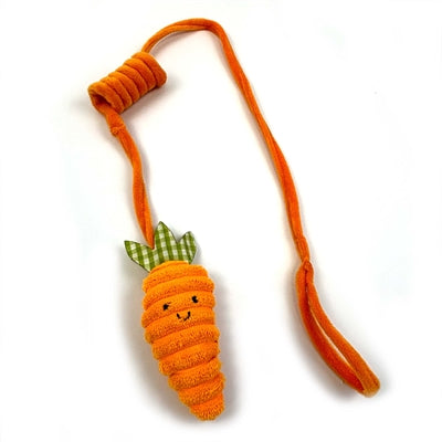 Bungee di carota con toppa per animali domestici felice