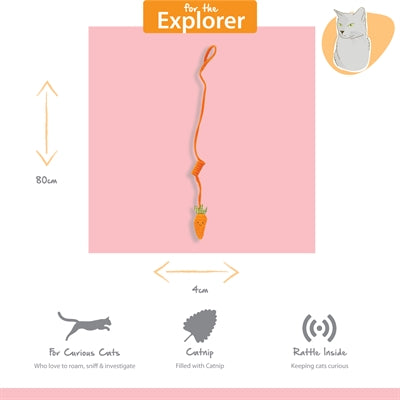 Bungee di carota con toppa per animali domestici felice