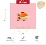 Happy pet tabby patch che scuote il pesce rosso