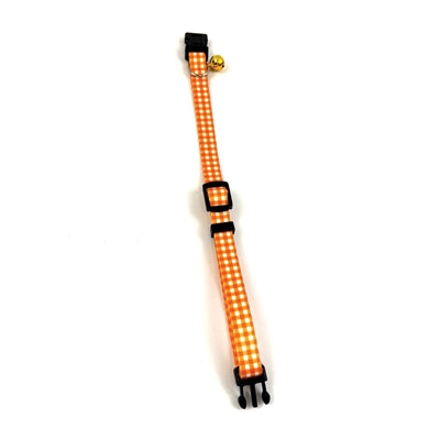 Happy pet tabby collare patch gatto diamante arancione