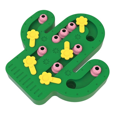 Giocattolo di intelligenza puzzle di cactus con toppa per animali domestici felice