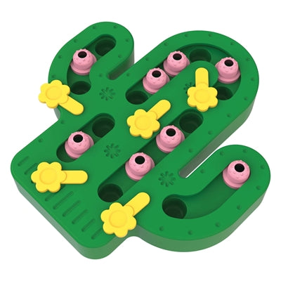 Giocattolo di intelligenza puzzle di cactus con toppa per animali domestici felice