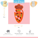 Giocattolo di intelligenza di puzzle di carota con toppa per animali domestici felice