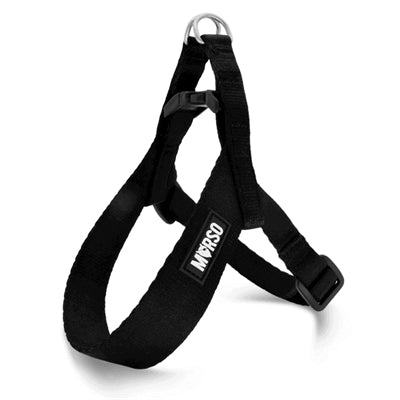 Morso mini pettorina per cani regolabile riciclata nera