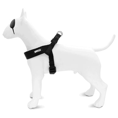 Morso mini pettorina per cani regolabile riciclata nera