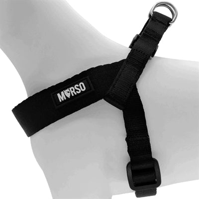 Morso mini pettorina per cani regolabile riciclata nera