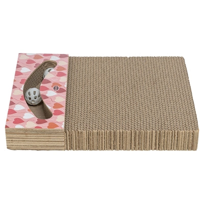 Trixie tiragraffi cuori con palline rettangolari in cartone salmone