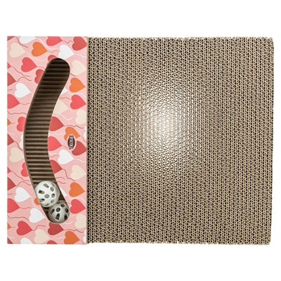 Trixie tiragraffi cuori con palline rettangolari in cartone salmone