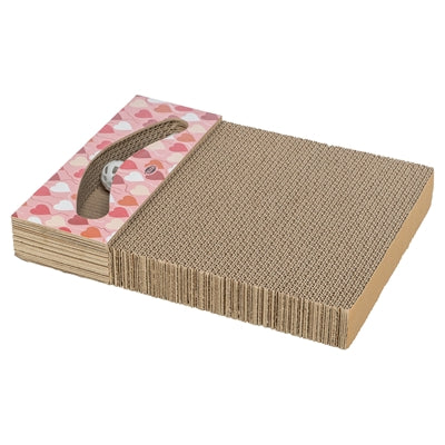 Trixie tiragraffi cuori con palline rettangolari in cartone salmone