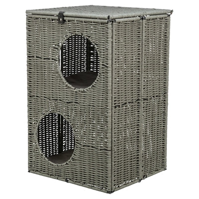 Trixie cuccia per gatti amalia angolare in polyrattan grigio