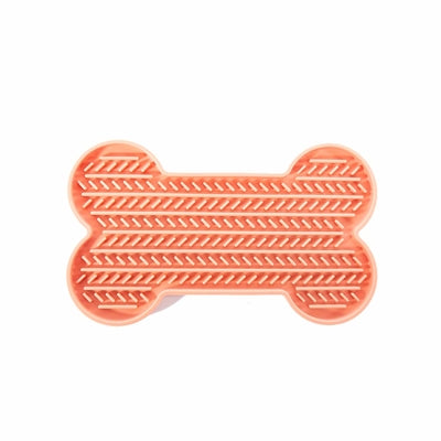 Martin lick mat bone con ventose in silicone rosa