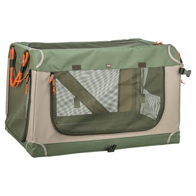 Trixie cuccia comoda panca da viaggio in tessuto verde oliva beige