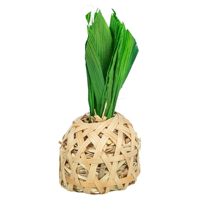 Trixie bambù all'ananas con foglie di mais e fieno