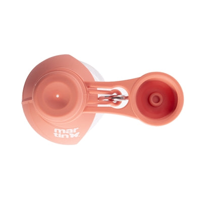 Martin drinkfles met silicone drinkbak roze