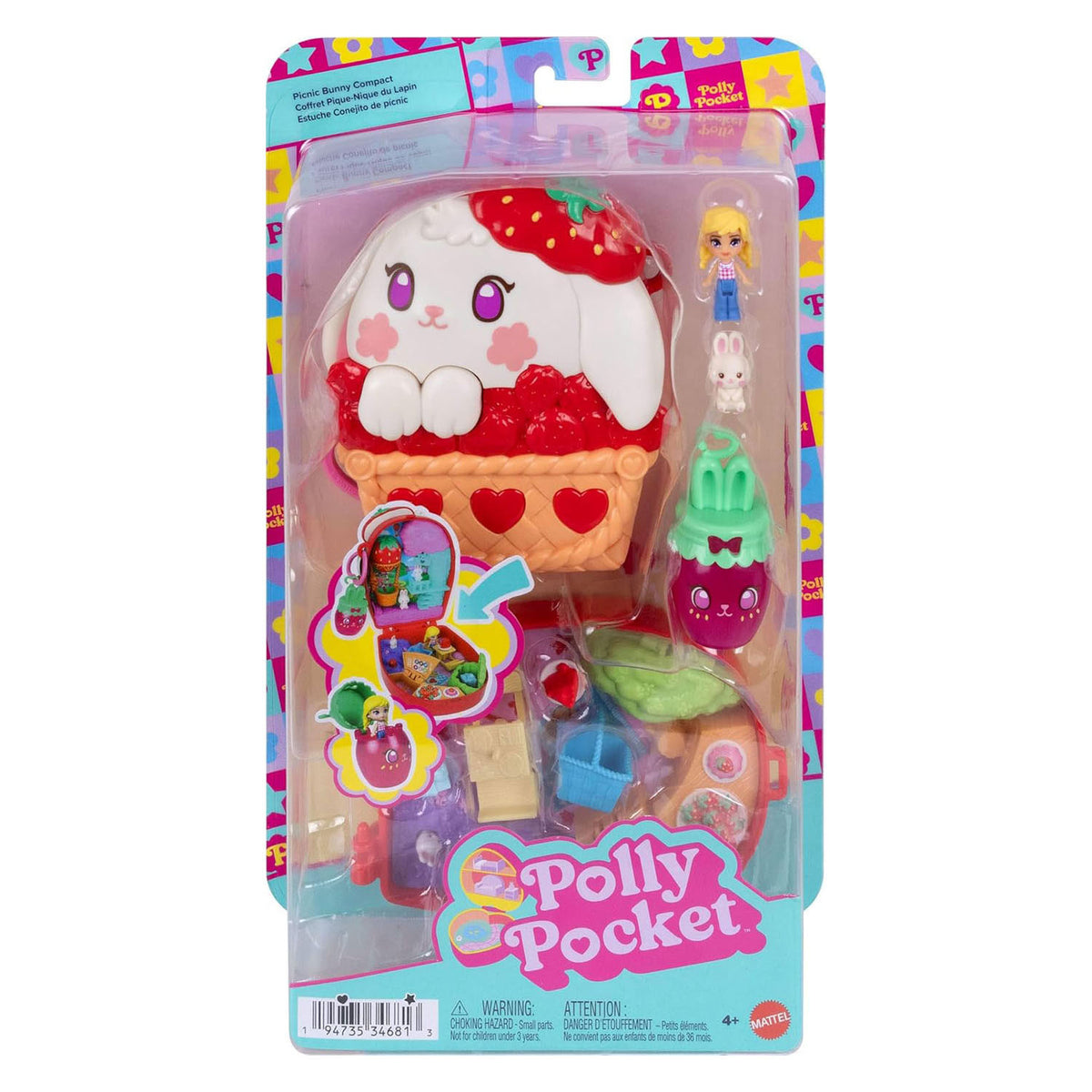 Pic polly pocket playset compatto soprammobile del coniglio