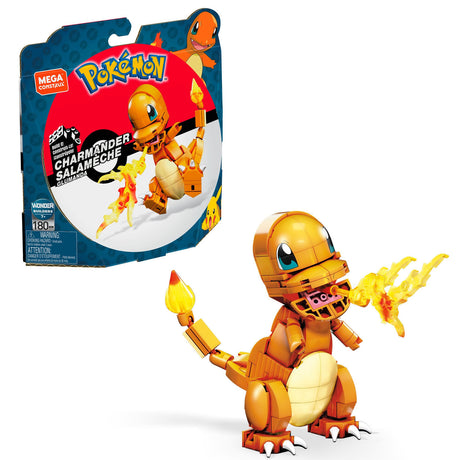Set da costruzione Pokemon Mega Costrutto - Charmander - 180 pezzi.