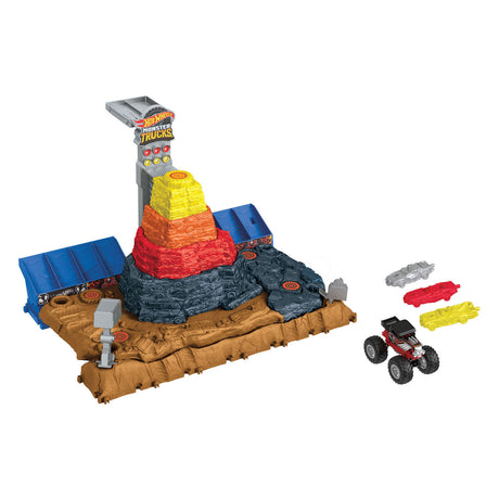 Hot Wheels Monster Trucks Arena Bone Shaker - Pista da corsa per macchinine