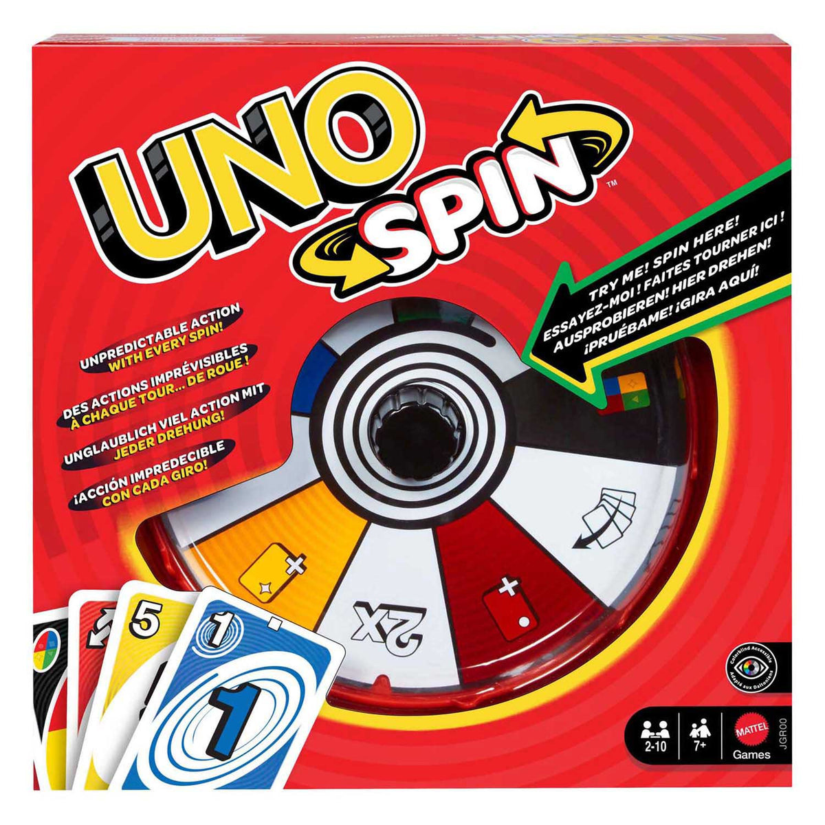 Giochi di carte Mattel Uno Spin