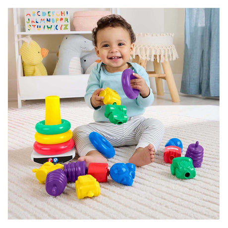 Torre impilabile Fisher Price Mattel e perline a scatto