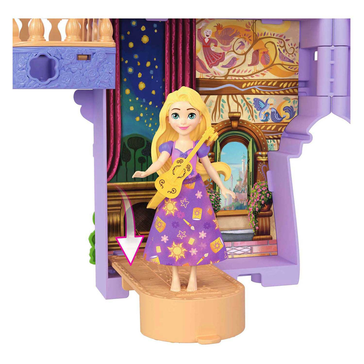 Castello impilabile della principessa Disney Rapunzel della Mattel