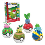 Set da costruzione Pokémon Mega Bloks Mega Costrutto: Bulbasaur, Turtwig, Hoppip e Oddish