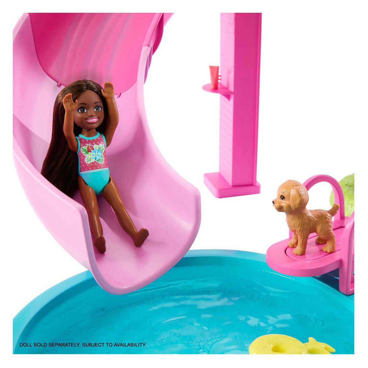 Piscina dei sogni di Barbie: set da gioco con scivolo e vasca idromassaggio e più di 20 accessori