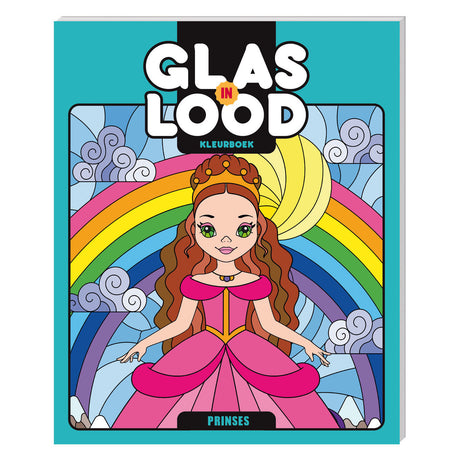 Principessa del libro da colorare in vetro colorato