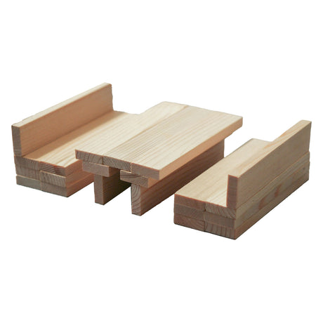 Assi di legno Bblocks in lussuosa scatola di legno da 500 pezzi