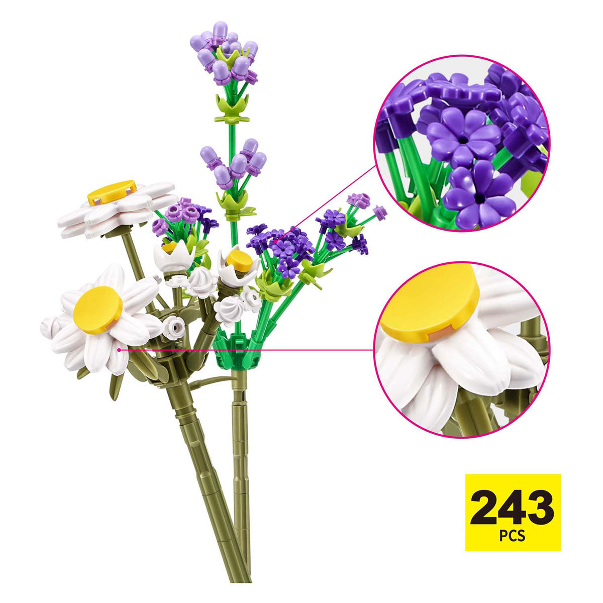 Zuru max premium flowers - set da gioco costruibile in palla a sorpresa