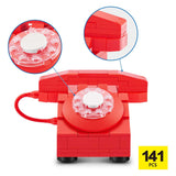 Zuru max premium set da costruzione per telefono retrò in sfera a sorpresa - 141 pz.