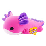 Zuru abbraccia un grumo di peluche axalotl medio
