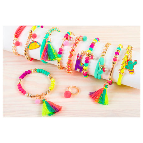 Rendilo reale: crea braccialetti al neon con ciondoli: crea 10 braccialetti e un anello
