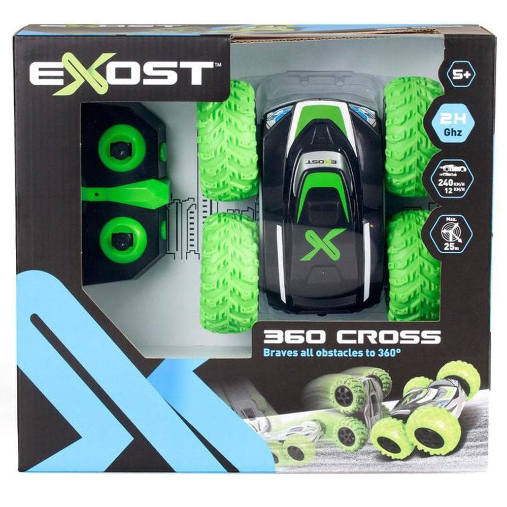 Exost RC 360 Cross II Stunt Car Verde 1:18 - Auto RC - Auto Controllata - Con Fari