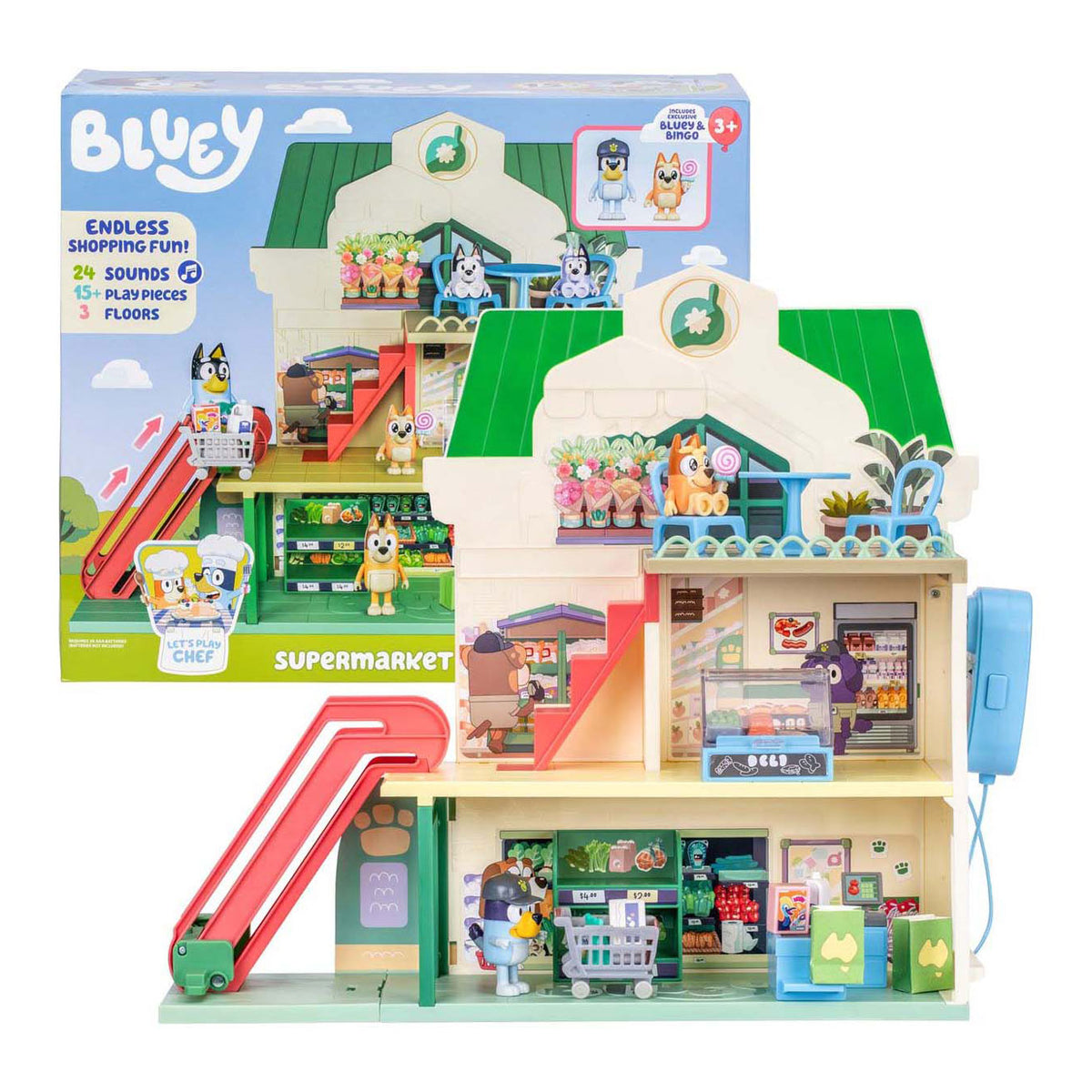 Moose Toys Bluey permette di giocare allo chef: set da gioco del supermercato