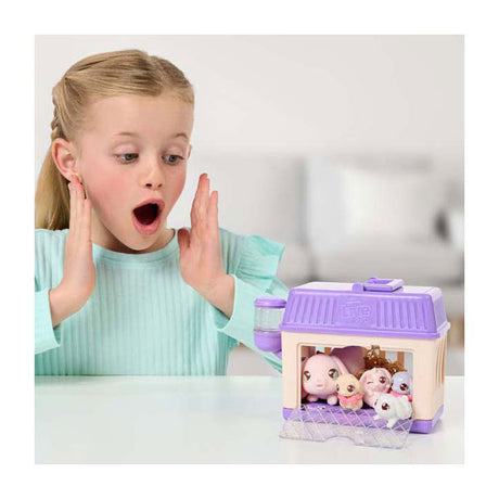 Mini set da gioco con coniglietto a sorpresa per la mamma dei piccoli animali vivi