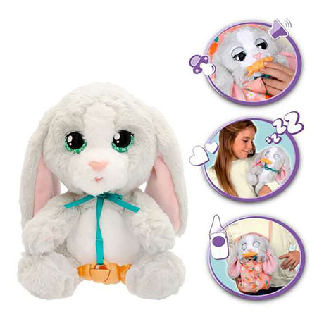 Peluche interattivo Spectron Baby Paws Bunny - 20 cm