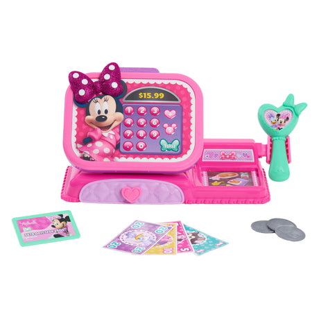 Basta giocare al registratore di cassa giocattolo Minnie Bowtique con suono - 10 pz.