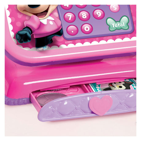 Basta giocare al registratore di cassa giocattolo Minnie Bowtique con suono - 10 pz.