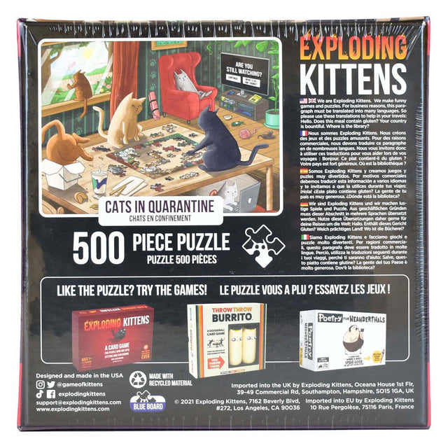 Puzzle Asmodee con gattini esplosivi, 500 pz.