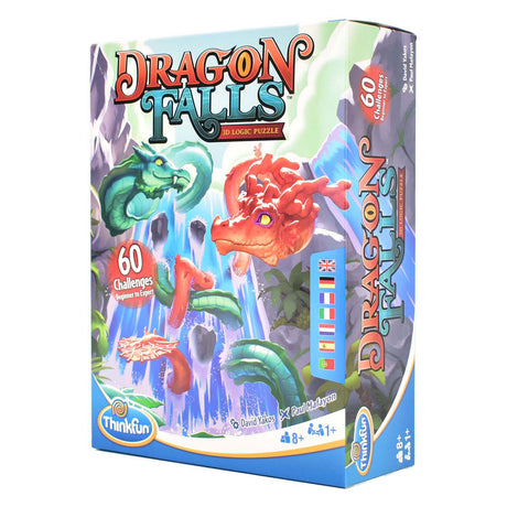 Thinkfun dragon falls Puzzle 3D pensante, 60 sfide