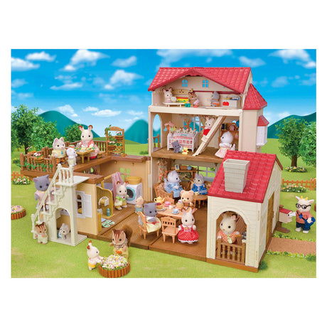 Sylvanian Families 5708 - grande casa delle bambole con stanza dei giochi segreta - casa delle bambole - può essere combinata con la casa iniziale (5567) in una mega casa delle bambole