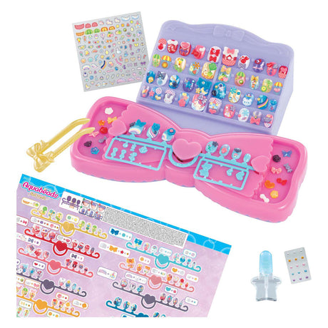 Set unghie multicolore Aquabeads per bambini - studio unghie completo con 60 unghie